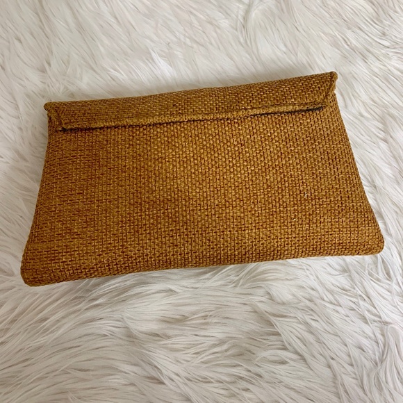 Mustard Yellow Canvas Clutch from Uganda - Picture 4 of 4